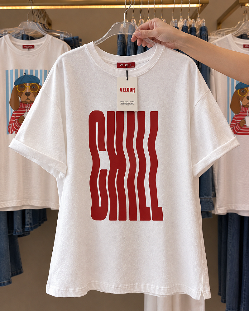Camiseta Chill Básica Casual