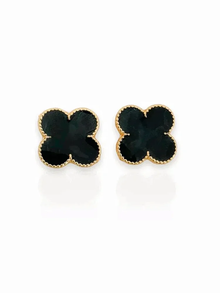 Brinco Folheado a Ouro 18k Inspiração com Resina