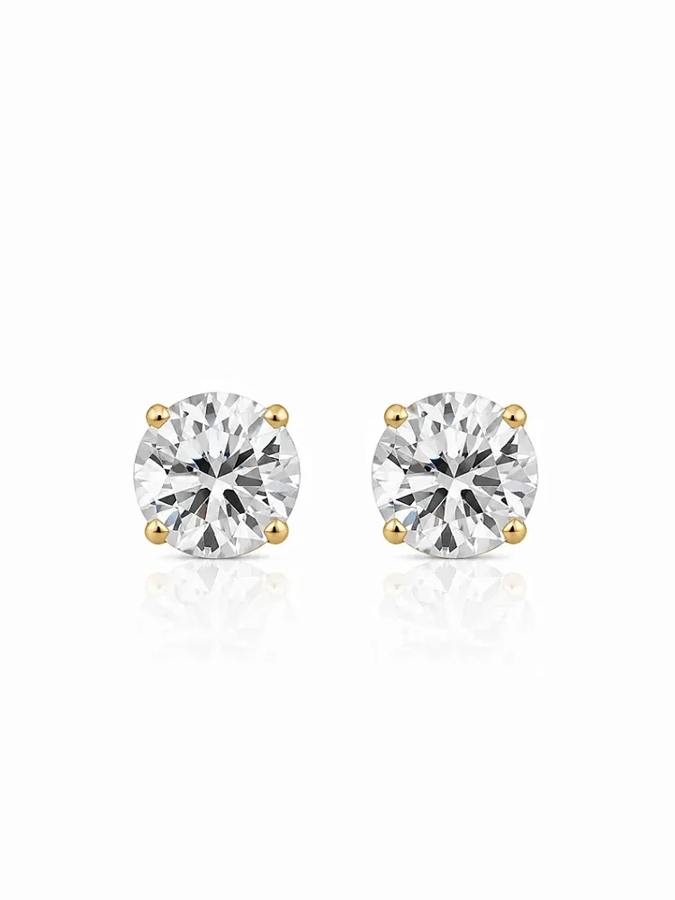 Brinco Folheado a Ouro 18k e Prata Ponto de Luz