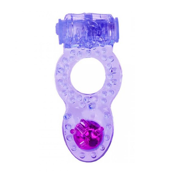 Anel Peniano com Mini Cápsula Vibratória, Estimulador de Clítoris, Cerdas e Pérola