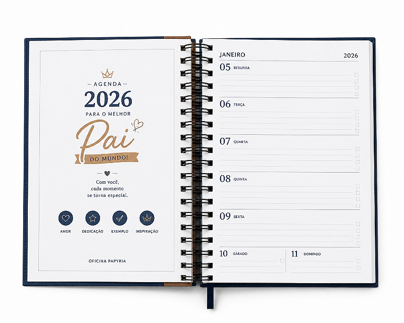 Agenda 2026 Dia dos Pais – Capa Personalizada
