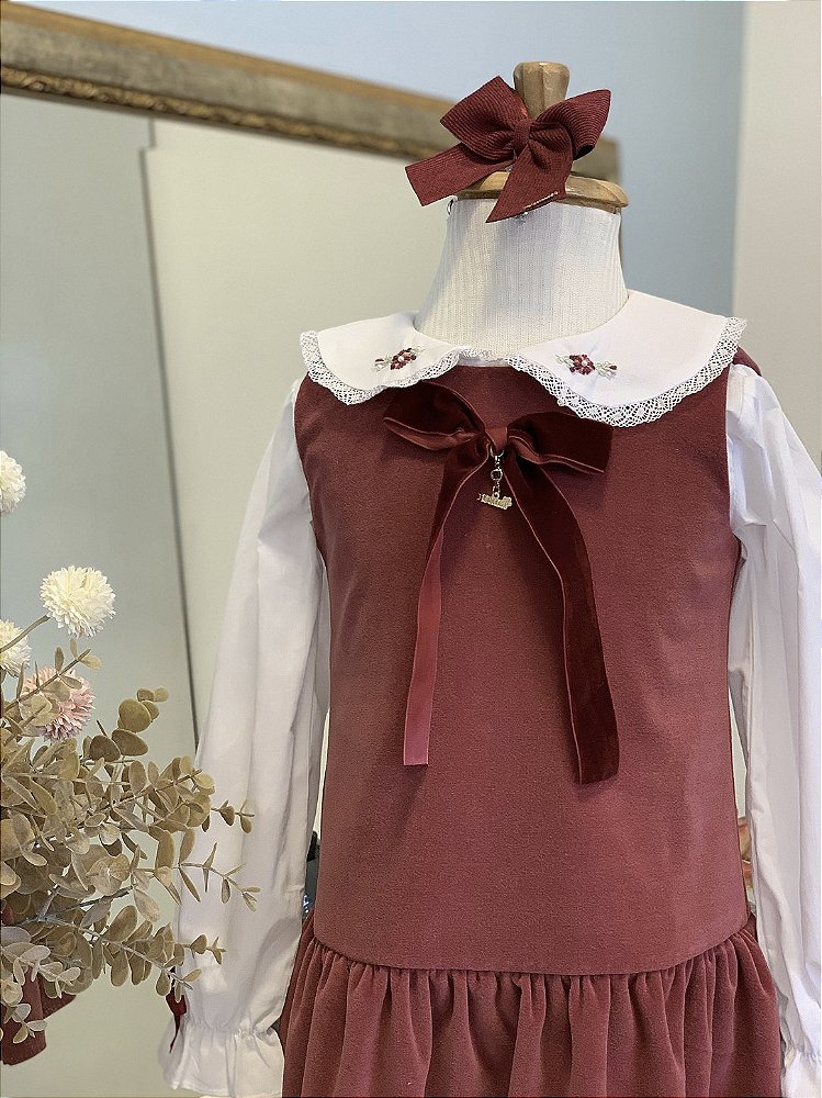 Vestido Marsala Roana
