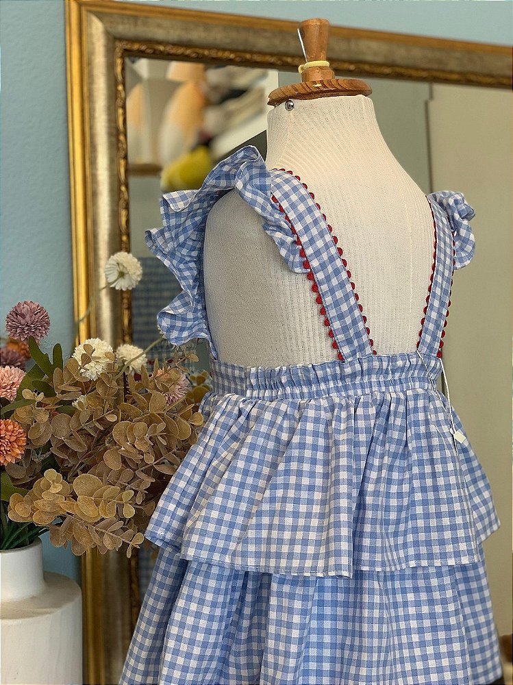 Vestido Xadrez azul Roana