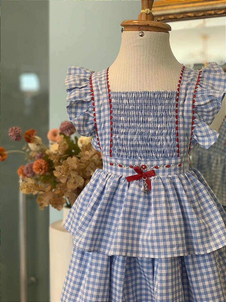 Vestido Xadrez azul Roana