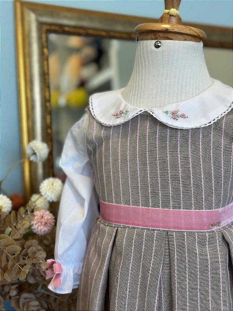Vestido Clássico Listrado Roana