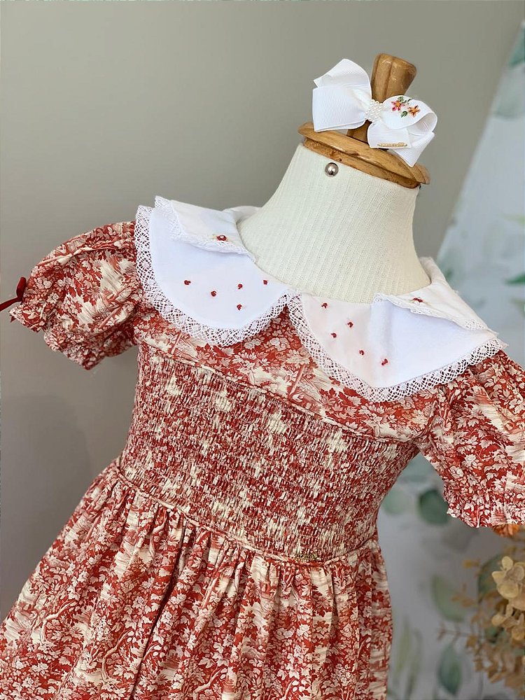 Vestido Vermelho Floral Roana