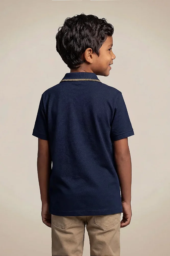 Polo Mini Reserva- Marinho Friso