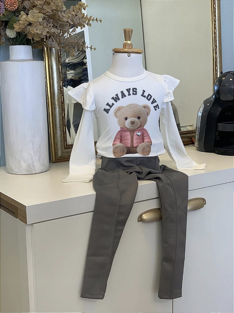 Conjunto ML Legging Cinza Infanti