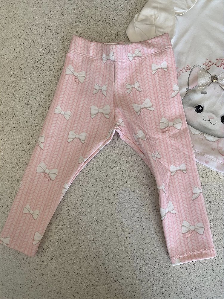 Bata c/ Legging Fly Tech Rosa Infanti