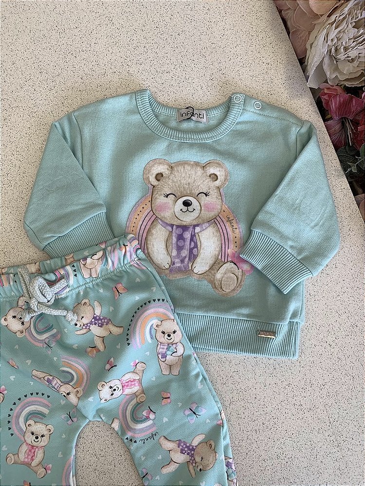 Conjunto Moletom c/ Calça Arco-Íris Infanti