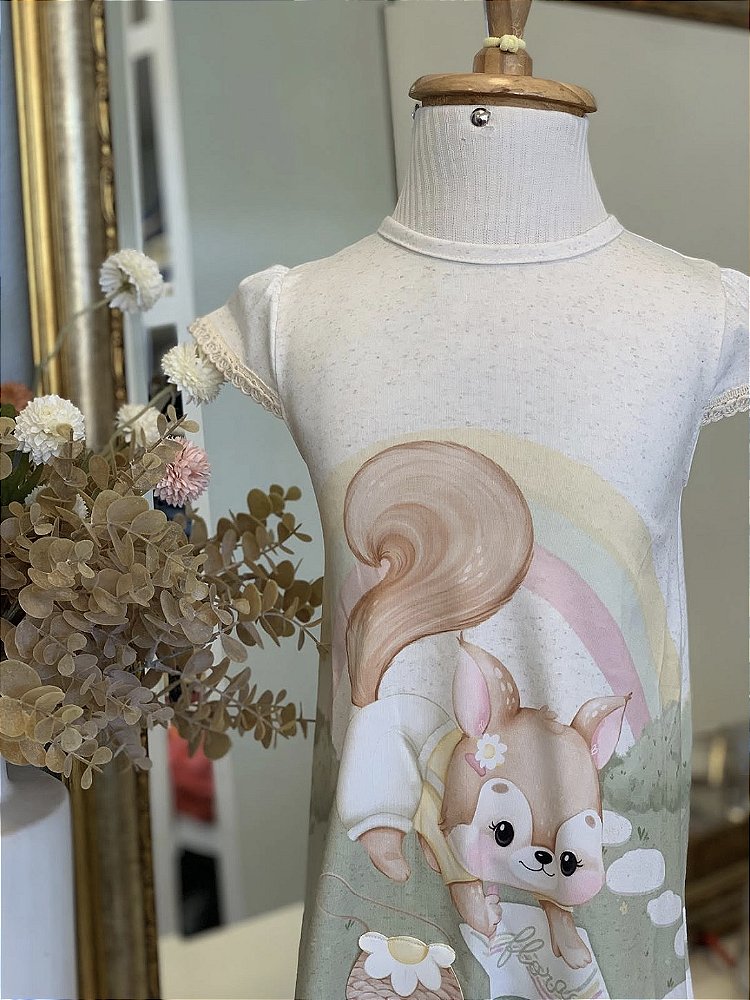 Vestido Malha Esquilo Infanti