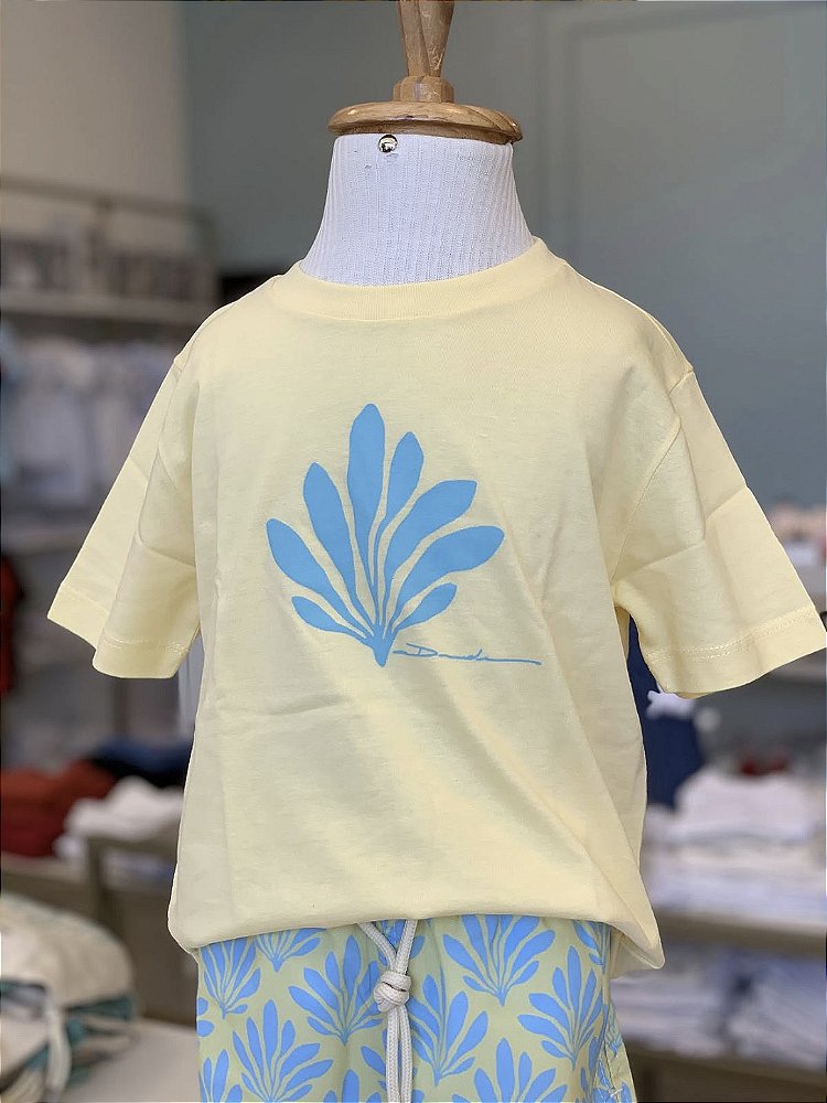 Conjunto Camiseta e Short Tactel Amarelo Dudes