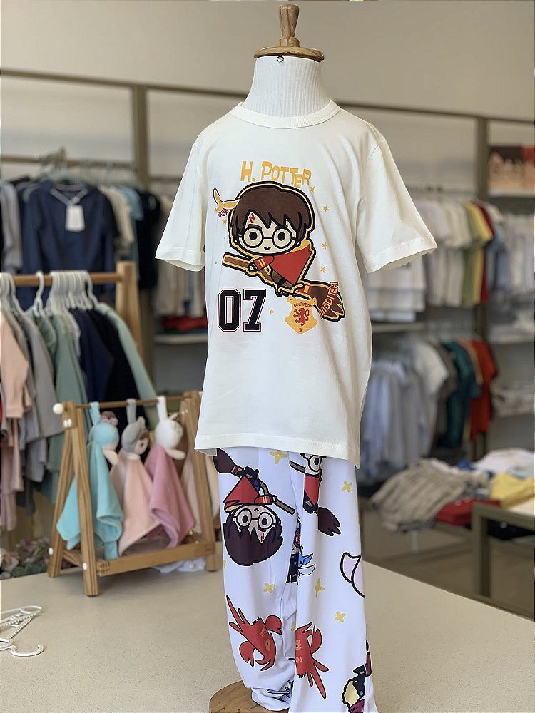 Pijama c/ Calça Harry Potter Masculino Veggi