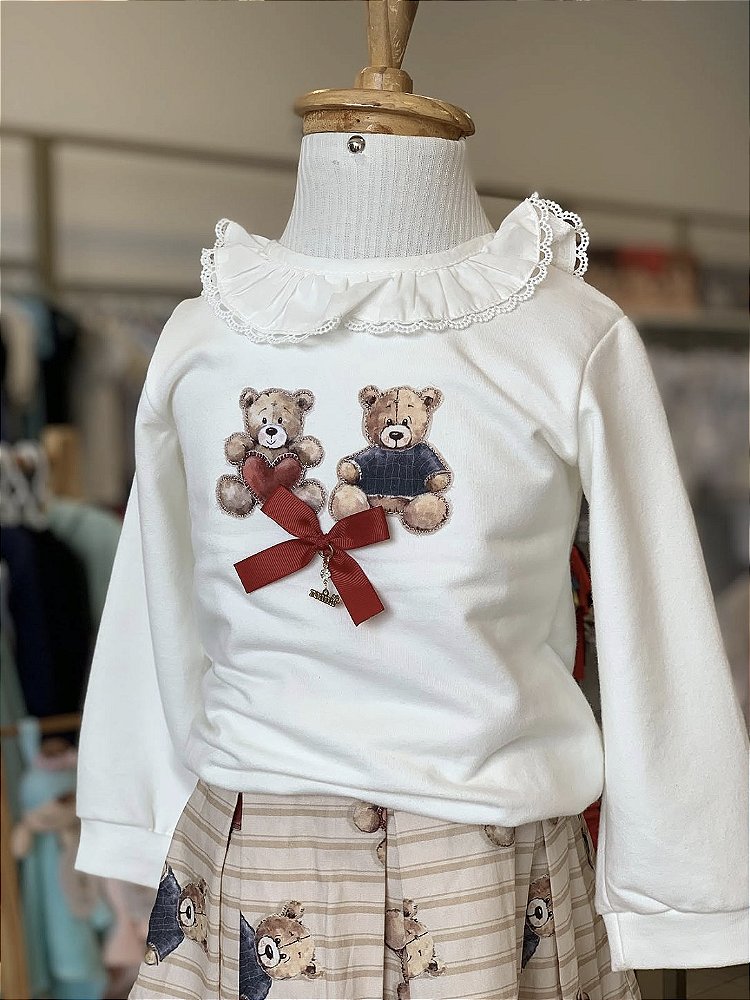 Conjunto c/ Saia Marfim ML Roana