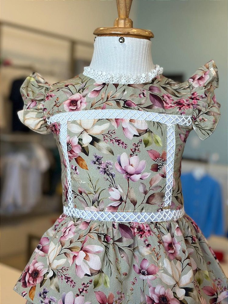 Vestido Verde Florido Roana