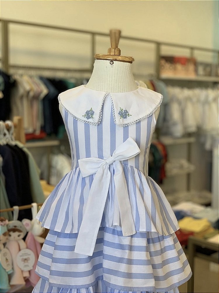 Vestido Petit Riviera Azul Roana