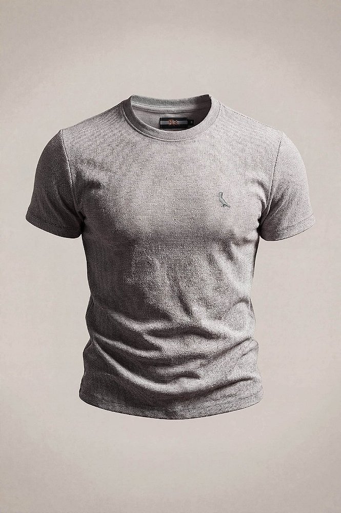 Camiseta Mini Reserva Listrada Cinza Claro
