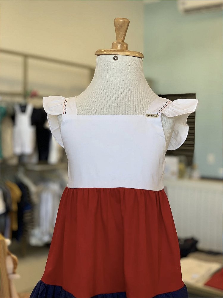 Vestido Baby Navy Tricolor Antonita