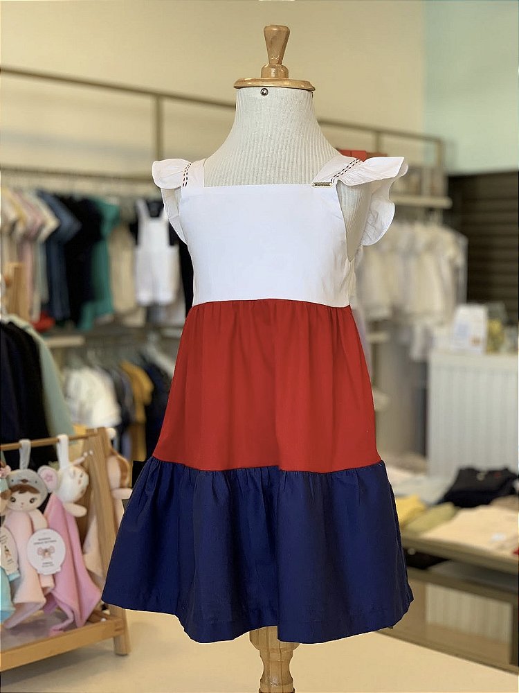 Vestido Baby Navy Tricolor Antonita