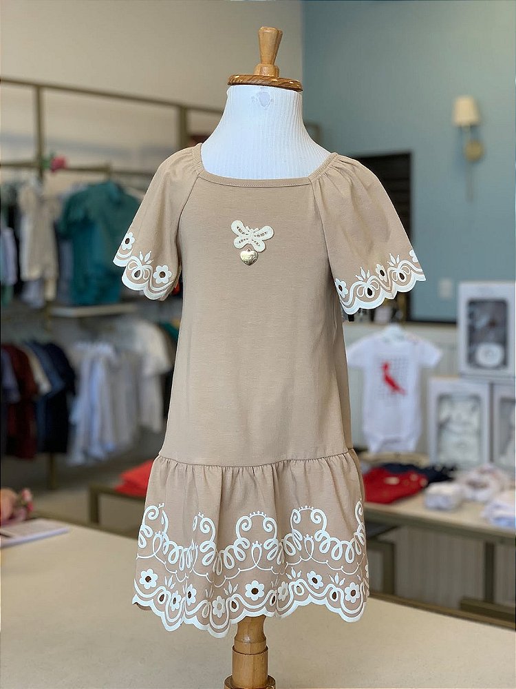 Vestido MC Bege Escuro Infanti