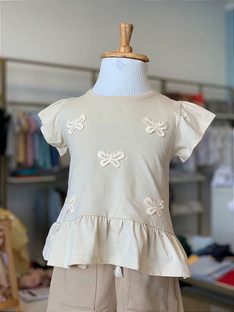 Bata MC e Short Bege Escuro Infanti