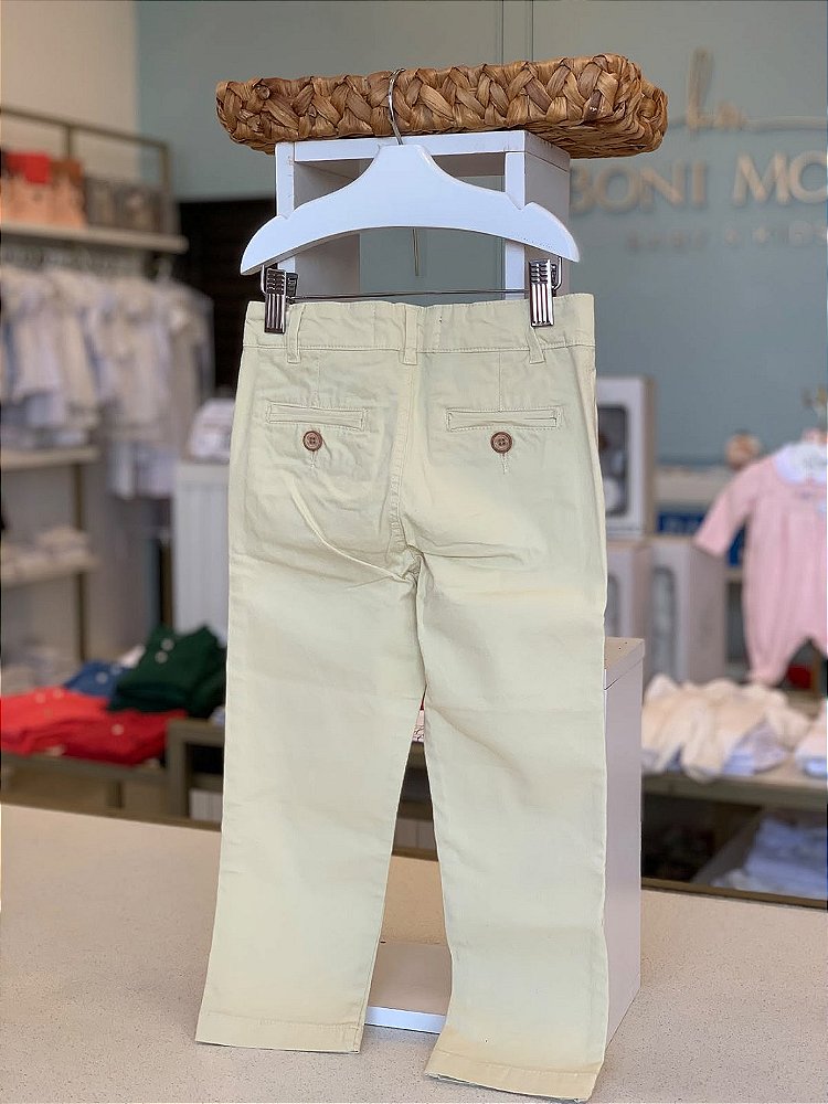 Calça Sarja Chino Areia Dudes