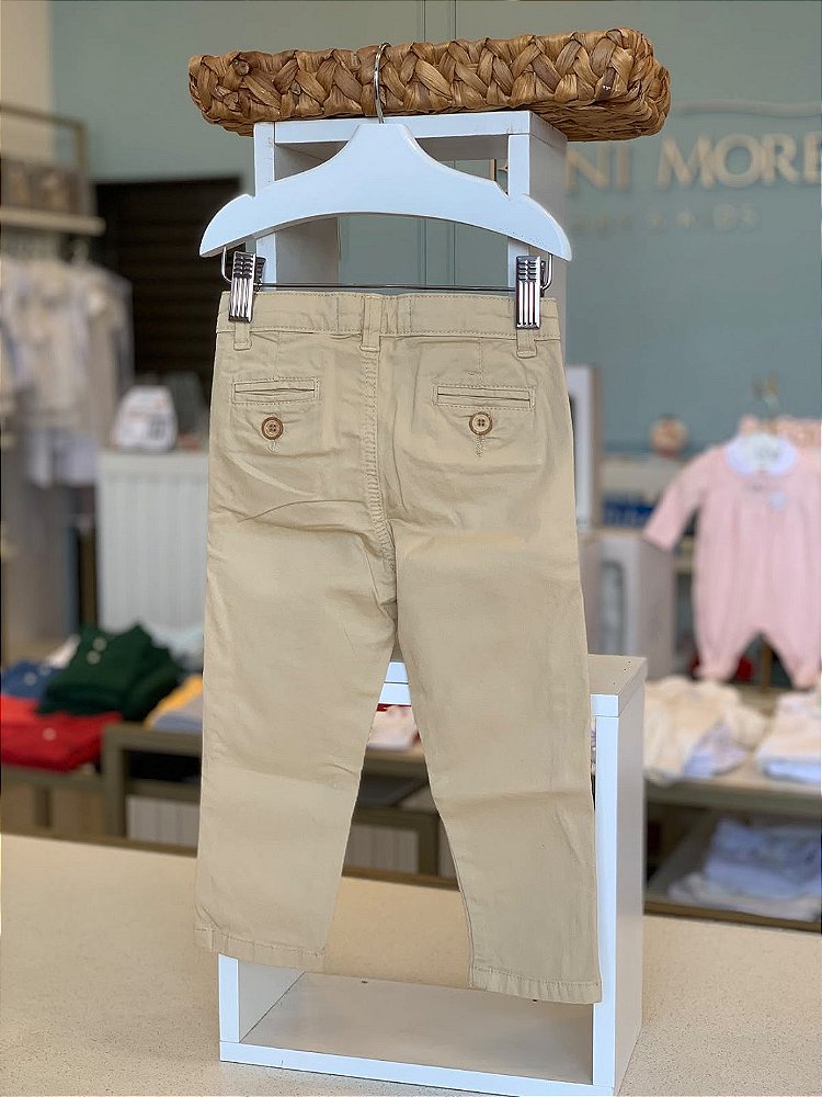 Calça Sarja Chino Bege Dudes
