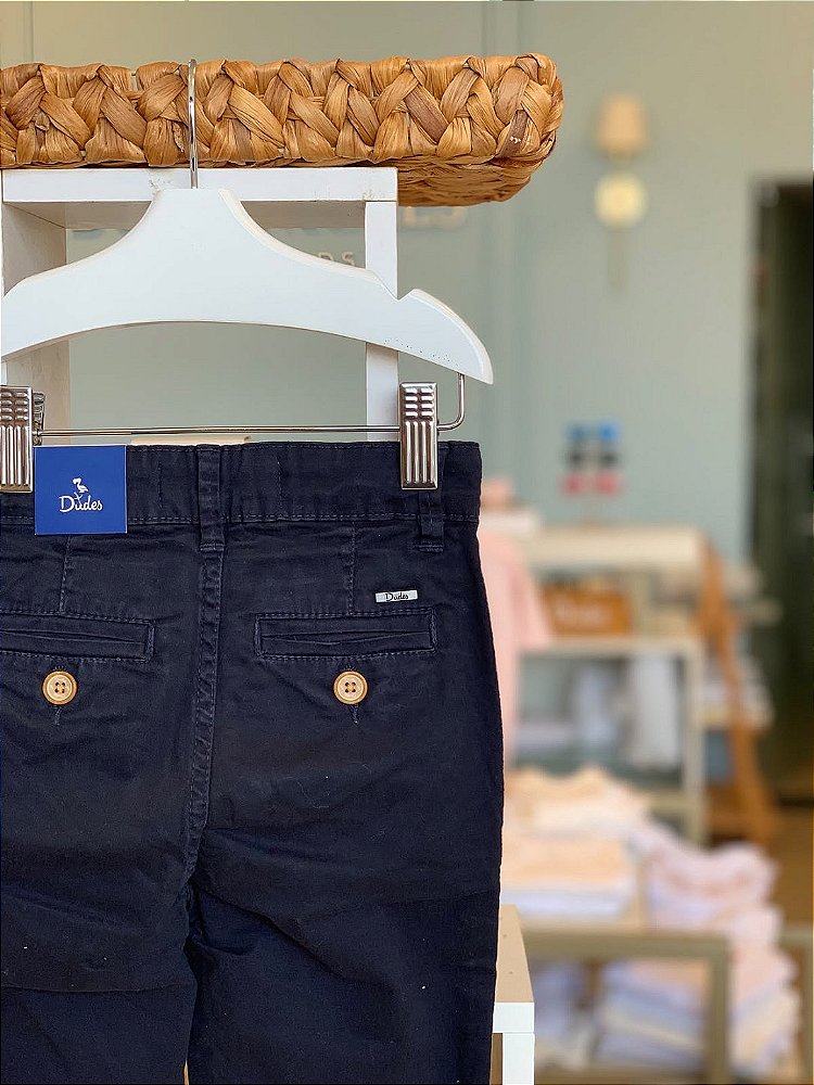 Calça Sarja Chino Marinho Dudes