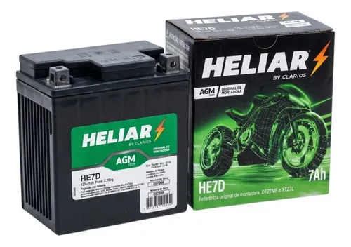 BATERIA MOTO HELIAR 7Ah