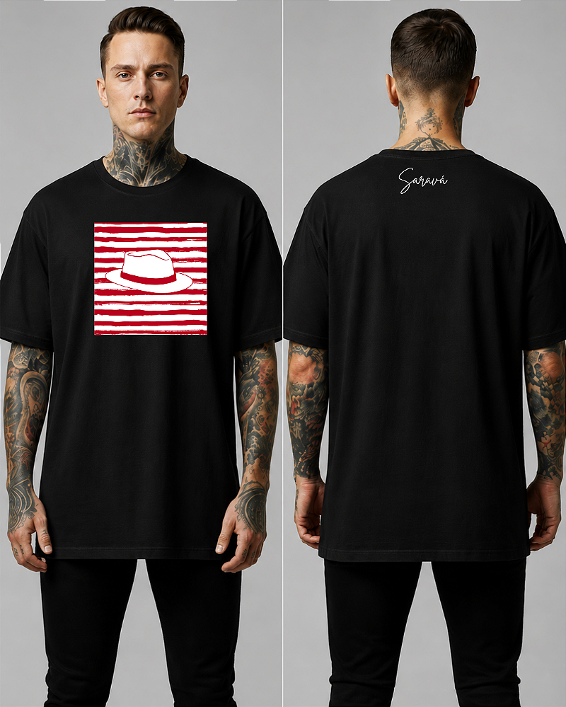 Camiseta Preta Chapéu Zé pilintra