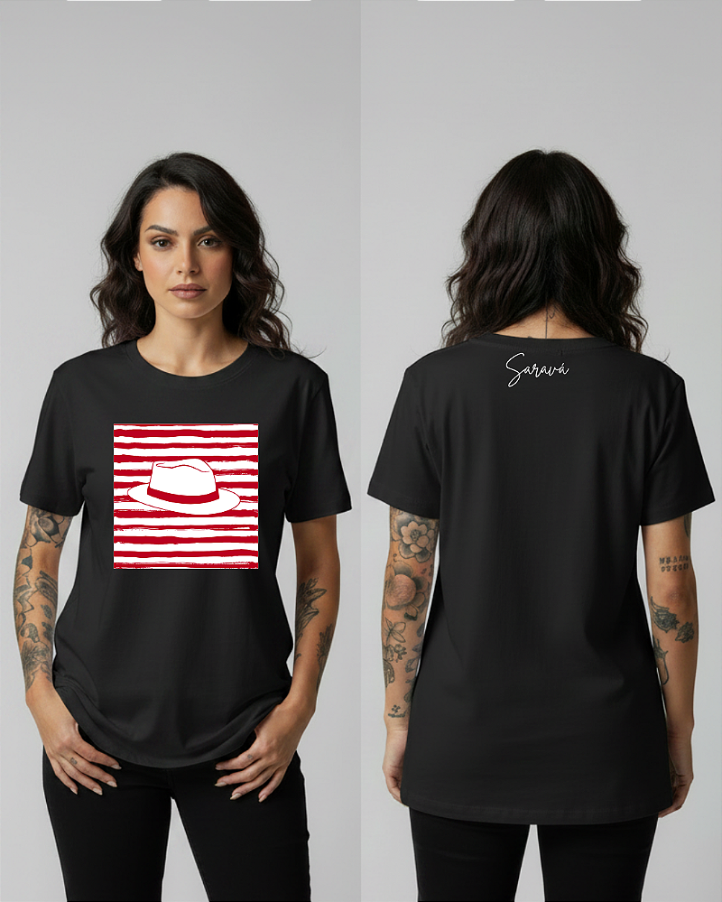 Camiseta Preta Chapéu Zé pilintra