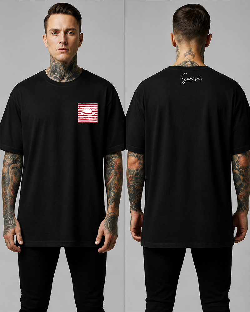 Camiseta Preta Mini Chapéu Zé pilintra