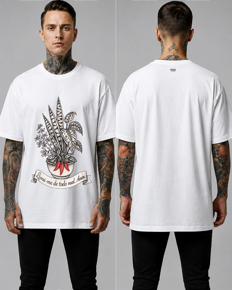 Camiseta Livrai me De Todo Mal Amém