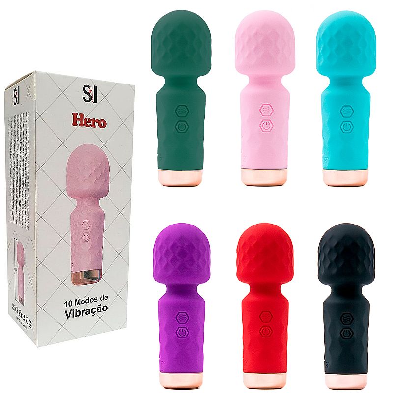 Mini Varinha Mágica Hero Vibrador Massageador Recarregável