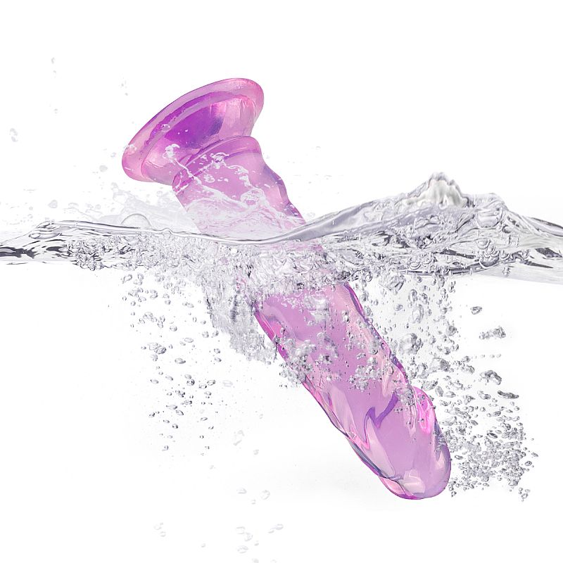 Dildo Realístico Em Silicone Com Ventosa Jelly Translúcido 13cm