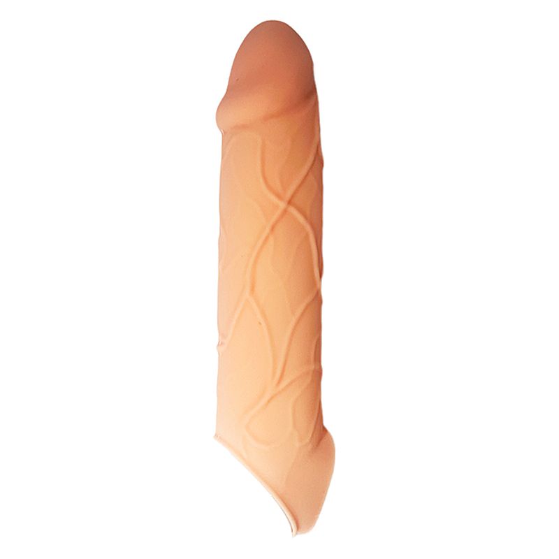 Capa Peniana Realística de Silicone com Anel Escrótico 18cm