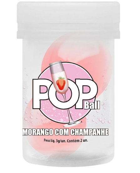 Bolinha Lubrificante Beijável Pop Ball Sensual Love Vários Sabores