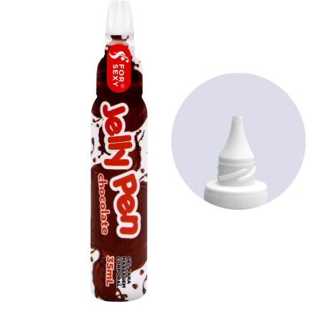 Caneta Gel de Massagem Beijável Jelly Pen 35ml Forsexy Vários Sabores