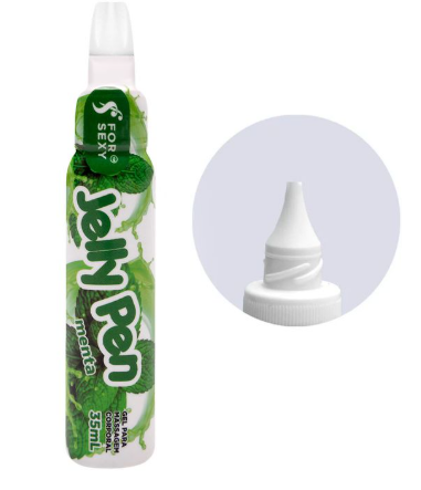 Caneta Gel de Massagem Beijável Jelly Pen 35ml Forsexy Vários Sabores