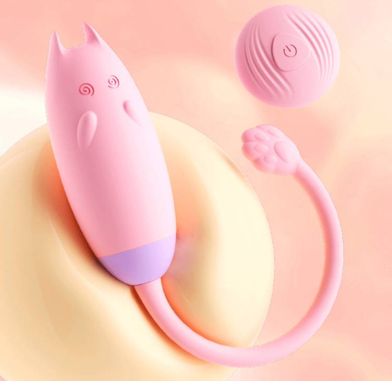 Mini Vibrador Ovo Estimulador Gatinho Meow com Controle Remoto Sem Fio