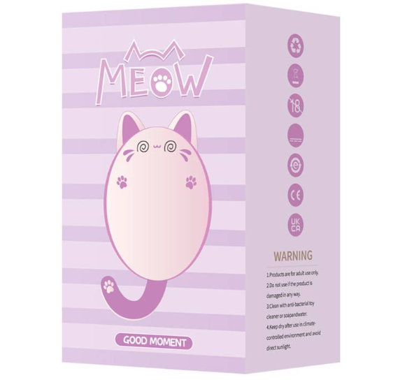 Mini Vibrador Ovo Estimulador Gatinho Meow com Controle Remoto Sem Fio