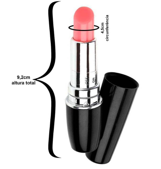Mini Vibrador Bullet Formato de Batom Discreto a Pilha
