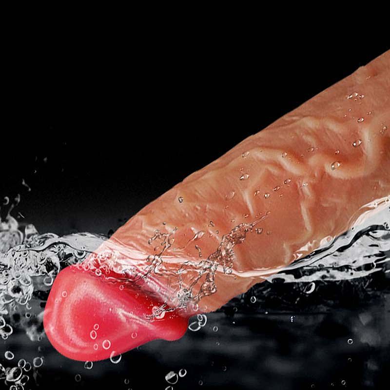 Dildo Pênis Realista Silicone Líquido com Vai e Vem Rotação Aquecimento e Controle