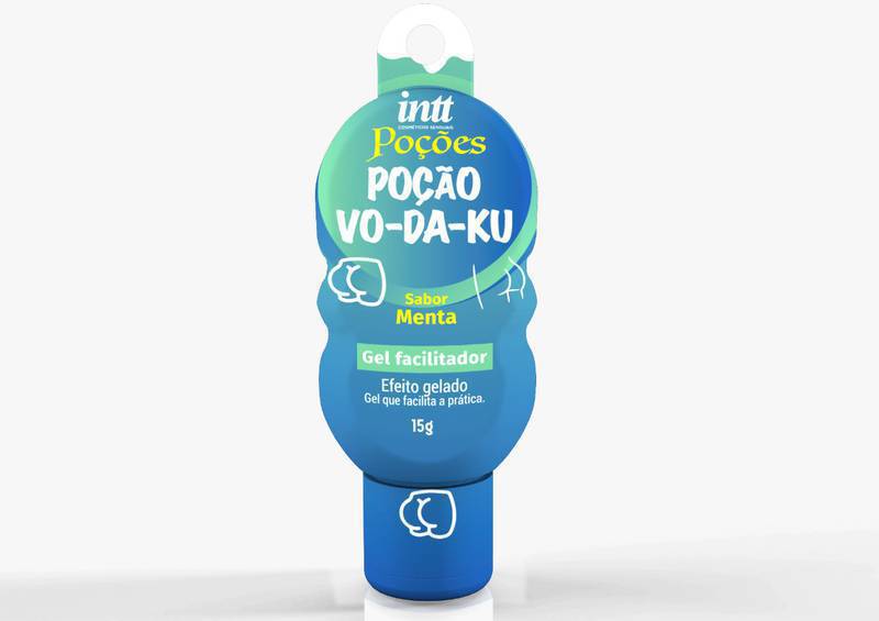 Gel Facilitador Anal Vo-da-ku Poções Menta 15g Intt