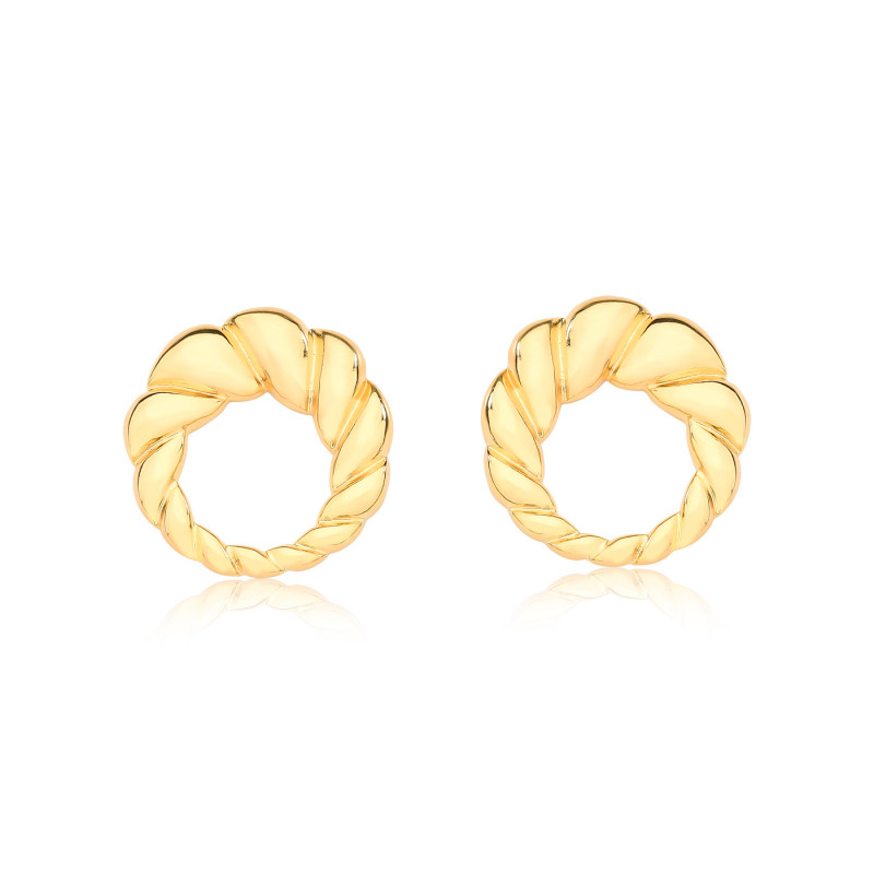 Brinco Croissant Liso Dourado