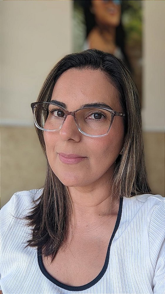 Armação Feminina Cinza Degradê - Tamanho 54