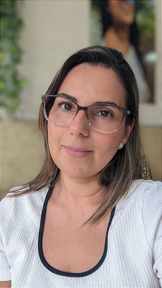 Armação Feminina Marrom Degradê - Tamanho 54