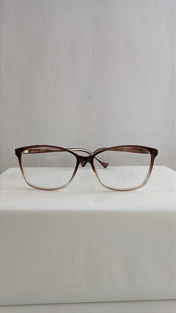 Armação Feminina Marrom Degradê - Tamanho 54