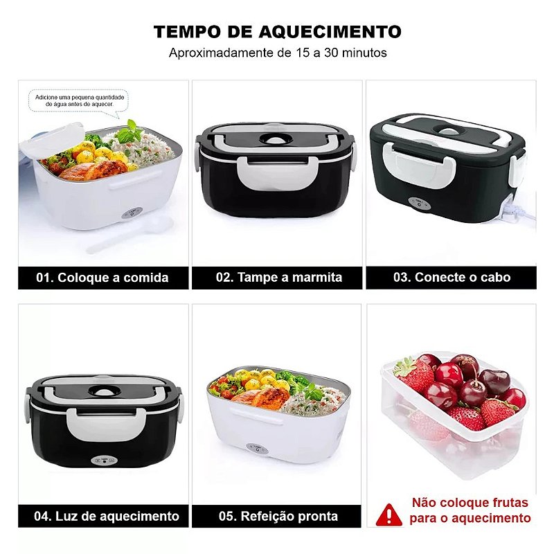 Marmita Elétrica Veicular Bivolt 12v/ 24v/110v/220v