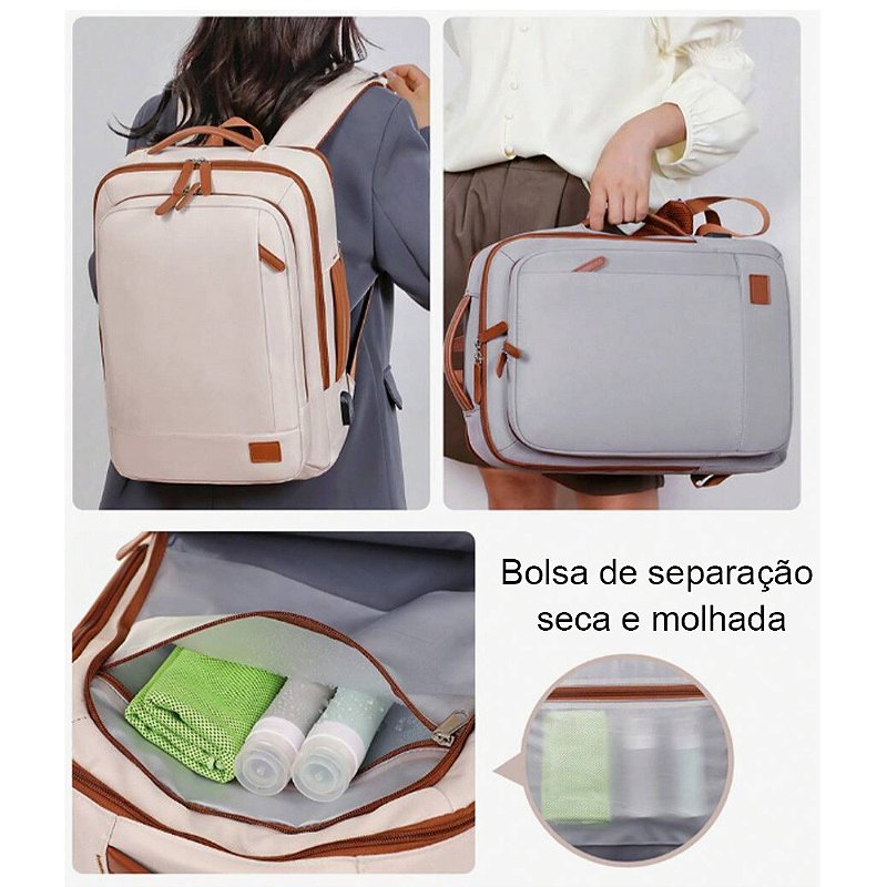 Mochila 4 em 1 grande com USB